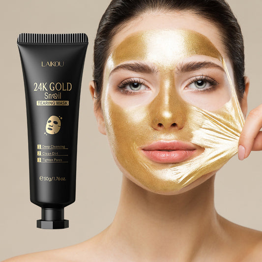 Mascarilla peel-off de caracol con lámina de oro, hidratante.