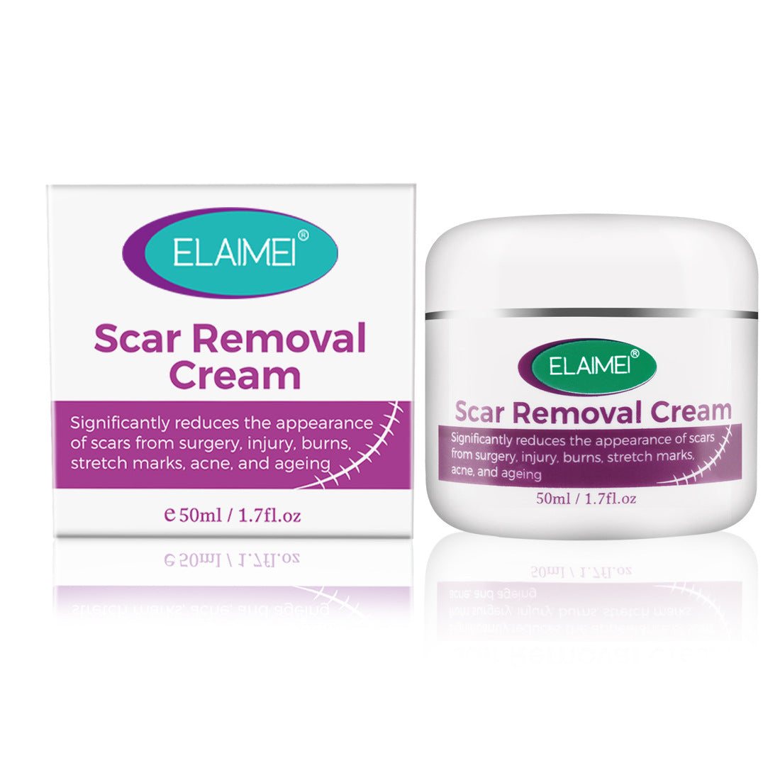 Crema acné Sin Cicatrices – Crema para Eliminar Cicatrices – Crema Facial – Crema para Cicatrices de Acné en el Rostro – Estrías – Crema Reparadora de la Piel para el Rostro