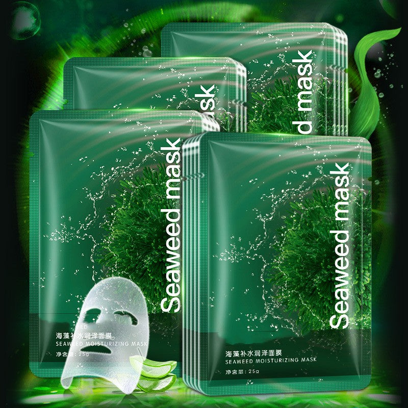 Mascarilla facial hidratante de algas, producto para el cuidado de la piel.