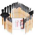 Juego de brochas de maquillaje, set completo de brochas suaves para base.