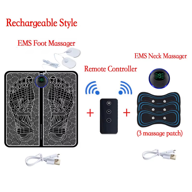Electric Foot Massager Pad Muscle Massage Relaxation Trainer for Massage Fitness Outdoor Sport Home Family Relax