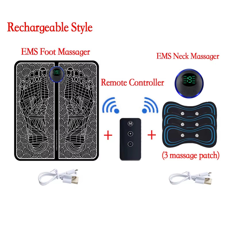 Electric Foot Massager Pad Muscle Massage Relaxation Trainer for Massage Fitness Outdoor Sport Home Family Relax