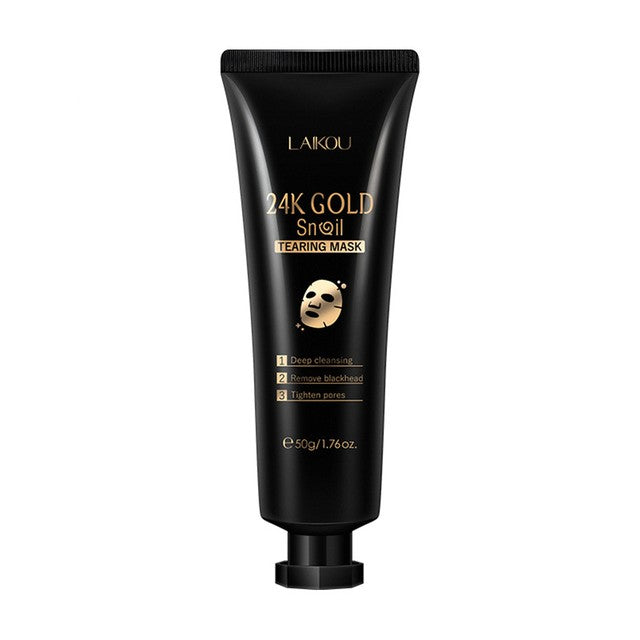 Mascarilla peel-off de caracol con lámina de oro, hidratante.