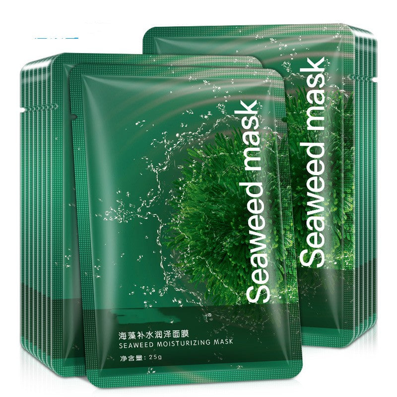 Mascarilla facial hidratante de algas, producto para el cuidado de la piel.