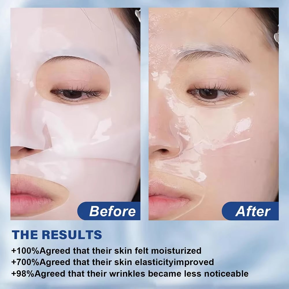 Deep Collagen anti Wrinkle Lifting Mask Collagen Face Mask Overnight, Deep Collagen Mask for Lifting Firming Moisturizing(5Pack)