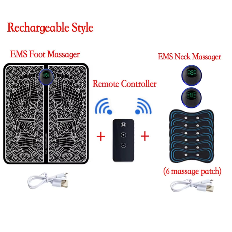 Electric Foot Massager Pad Muscle Massage Relaxation Trainer for Massage Fitness Outdoor Sport Home Family Relax