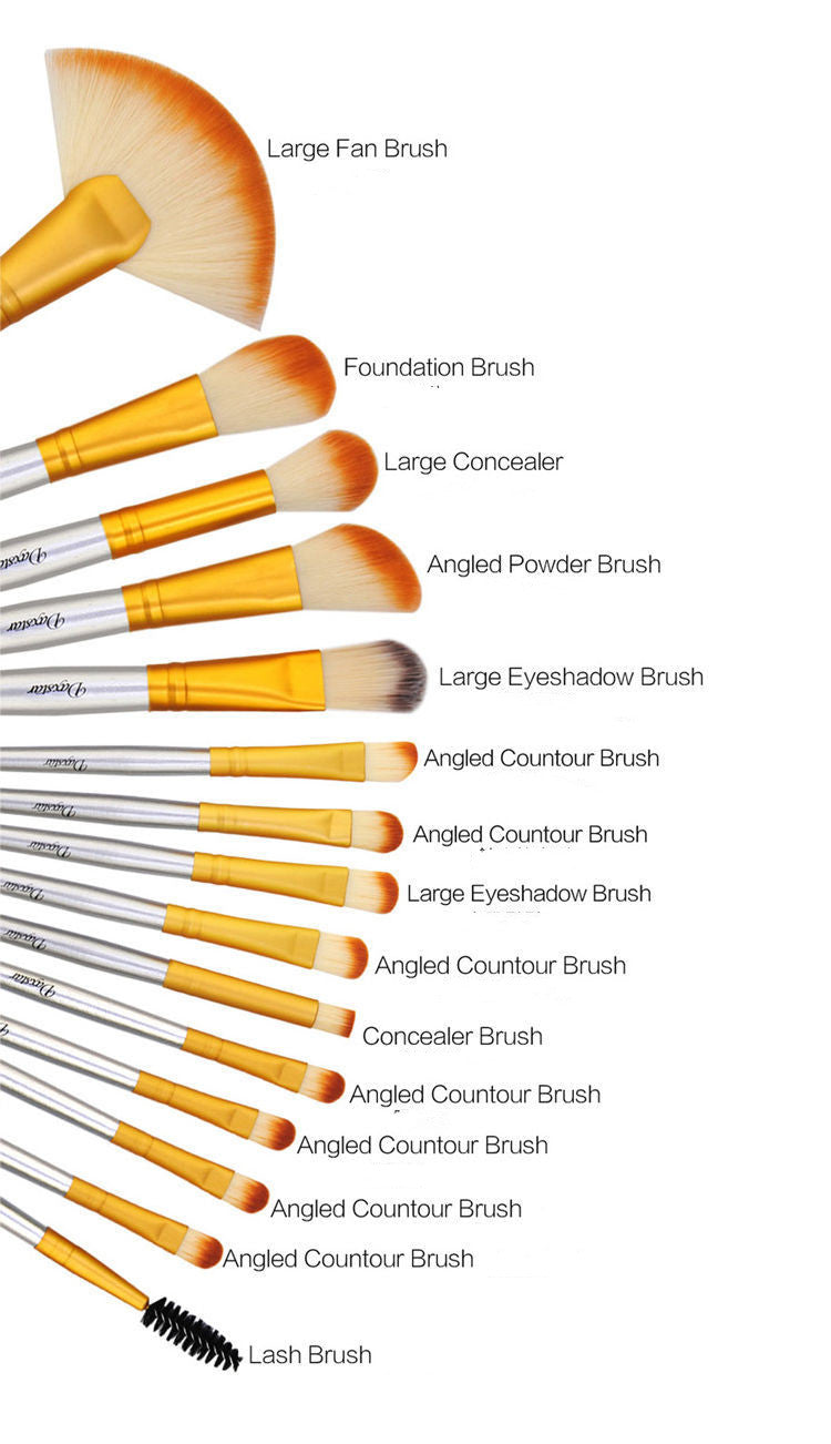 Juego de brochas de maquillaje, set completo de brochas suaves para base.