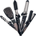 Camry CR2024 Set Cuidado Del Pelo 5 En 1 Plancha Pelo Multifunción, Rizador, Tenacillas, Moldeador, Cepillo Alisador, Revestimiento Cerámico, Todos Los Looks Y Estilos De Peinado Con Un Set