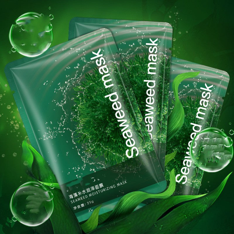 Mascarilla facial hidratante de algas, producto para el cuidado de la piel.