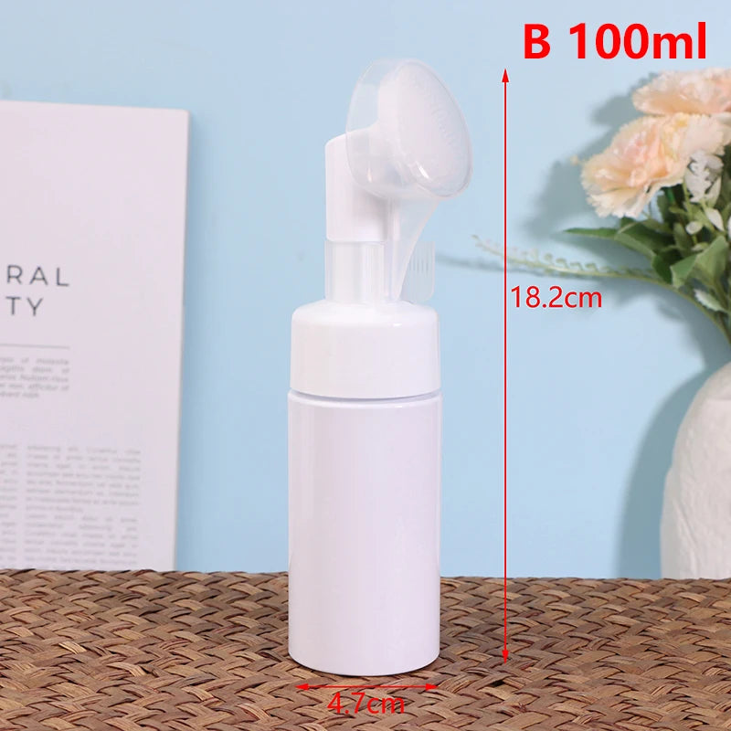1Pcs Face Cleansing Brush Foaming Bottle Froth Pump Soap Mousses Liquid Massage Facial Cleansing Tool Cleanser Brush Skin Care