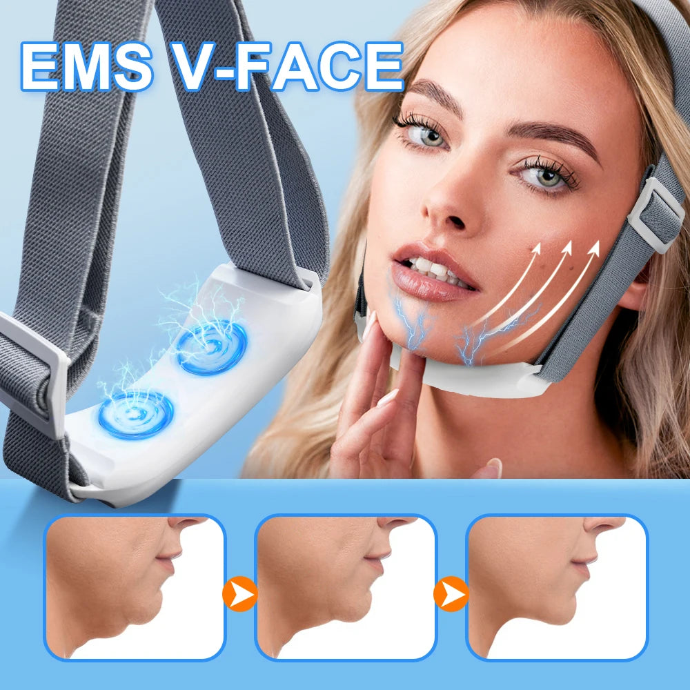 EMS Face Lifting Massager anti Wrinkle Firming Facial Massager V-Face Lift Device Microcurrent Remover Double Chin Skin Care