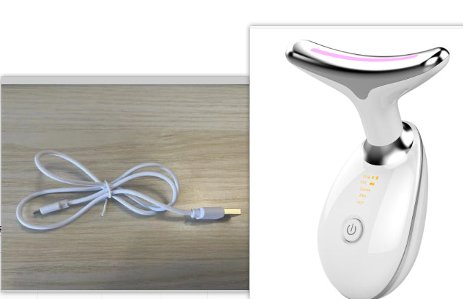 Masajeador Térmico EMS para Cuello – Reafirmante y Lifting – Eliminador de Arrugas con Microcorriente Eléctrica