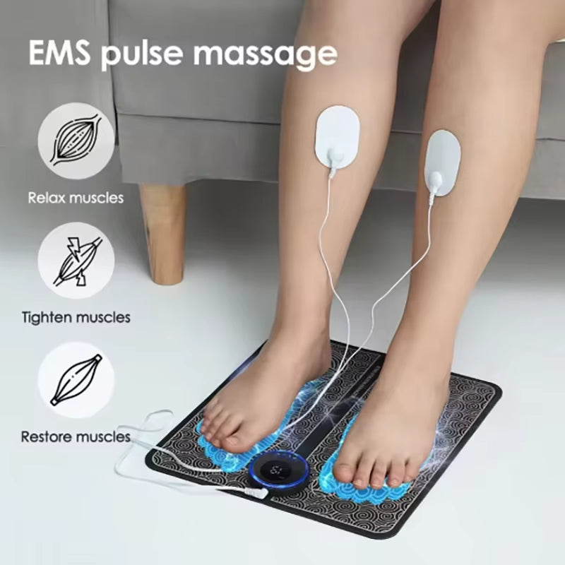 Electric Foot Massager Pad Muscle Massage Relaxation Trainer for Massage Fitness Outdoor Sport Home Family Relax