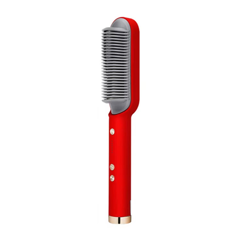 New Dual-Purpose Heated Straightening and Curling Comb with Negative Ions That Won’T Damage Your Hair Hair Straightenercomb
